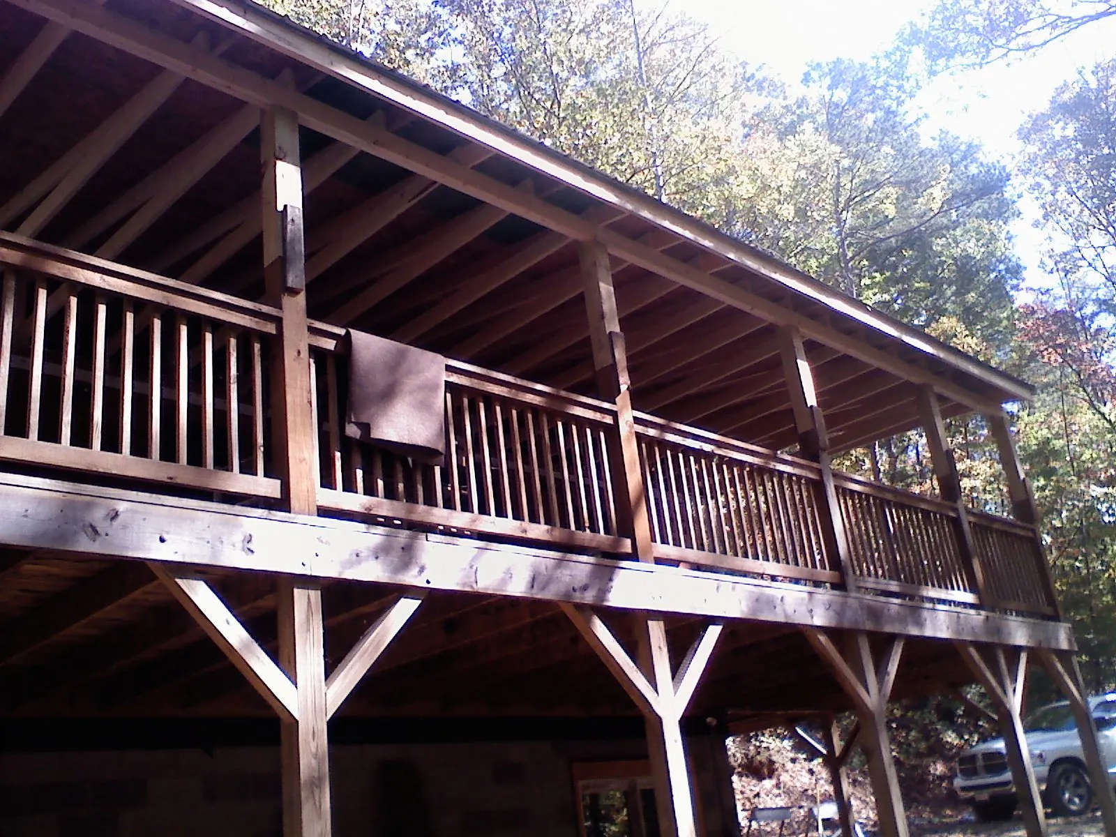 Timber framing under a new elevated porch and deck — Roof Leak Repair in Finley by Roofing Brothers
